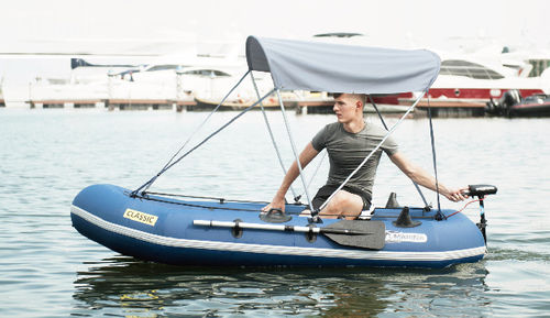 Außenborder-Schlauchboot - Classic - aquamarina - für die Fischerei / T-Top