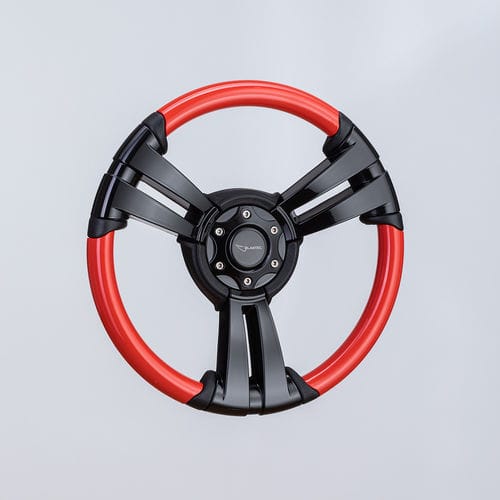 Polyurethanbeschichtetes Motorboot-Lenkrad - SW0029V1 blk/red - Volantec OOD - Aluminium / Segelbootrennen / Design