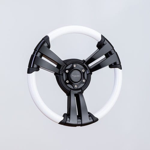 Polyurethanbeschichtetes Motorboot-Lenkrad - SW0029V1 blk/white - Volantec OOD - Aluminium / Segelbootrennen / Design