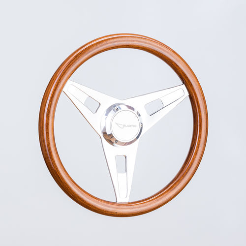 Motorboot-Lenkrad / Aluminium - SW0043 pol/mah-light - Volantec OOD - Mahagoni / traditionell / Design