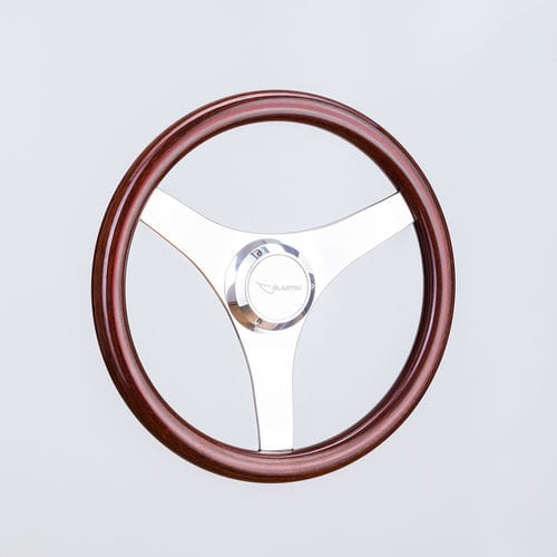 Motorboot-Lenkrad / Aluminium - SW0045 pol/mah-medium - Volantec OOD - Mahagoni / traditionell / Design