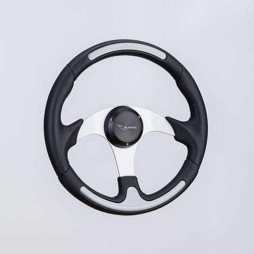 Polyurethanbeschichtetes Motorboot-Lenkrad - SW0091 sat/sil-carbon - Volantec OOD - Aluminium / Segelbootrennen / Design