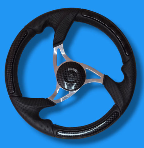 Motorboot-Lenkrad / Aluminium - SSS04 - Volantec OOD - schwarz