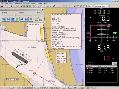 Navigationssoftware - Qastor - Navicom Dynamics - Analyse / Aufzeichnung / AIS