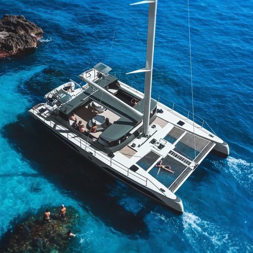 Daysailer-Segelboot - SB650 - SEABUS - CATAMARANI MULTIRUOLO - Katamaran / Glasfaser / mit Doppelsteuerrad