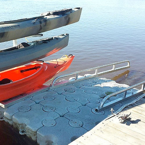 Rampe für das Zuwasserlassen / Kayaks - Lifting Heavier Boats - Dock Blocks