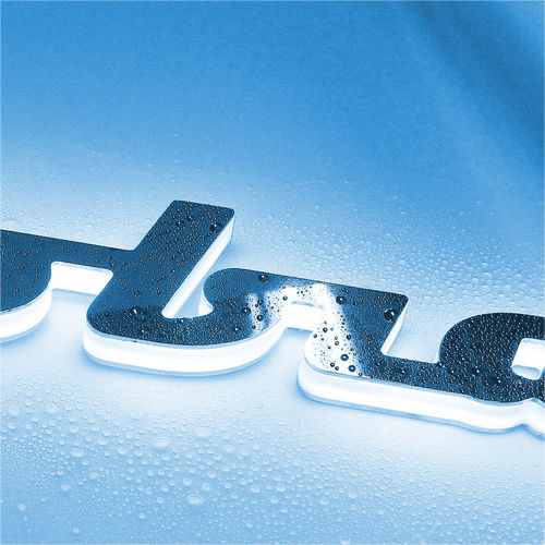 Yachtbeschriftung - Arte & Comunicazione S.r.l. - polierter Edelstahl / beleuchtet / LED