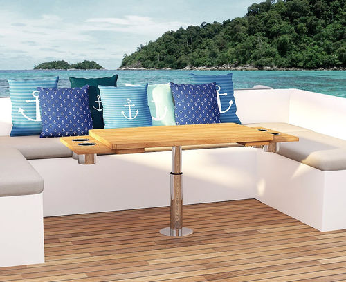 Tisch für Boot - Sierra - Mia Marin - einstellbar / Teakholz