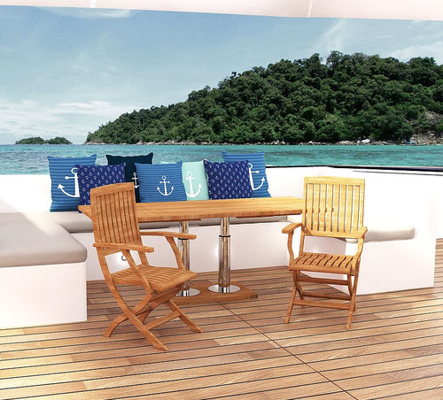 Standard Stuhl für Boot - Dove - Mia Marin - klappbar / Teakholz