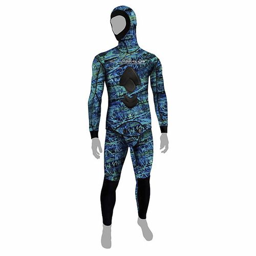 Nassanzug zum Speerfischen - Blue Fusion - EPSEALON - Langarm / mit Kopfhaube / zweiteilig