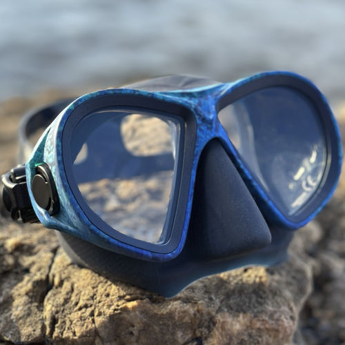 Doppelglas-Tauchmaske - Horus camo bleu - EPSEALON - für Berufstauchen