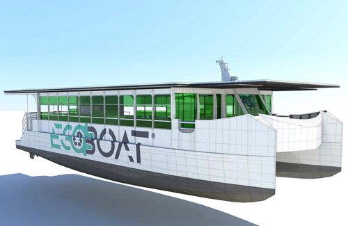 Passagierboot Berufsschiff - ECOCAT - METALTEC NAVAL - Katamaran / elektrisch / Aluminium
