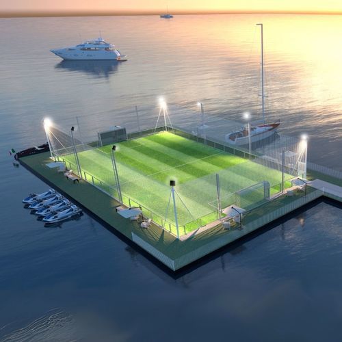 Schwimmende Plattform - BLUET FLOATING SOLUTIONS - für Yachthafen / Fußballfeld