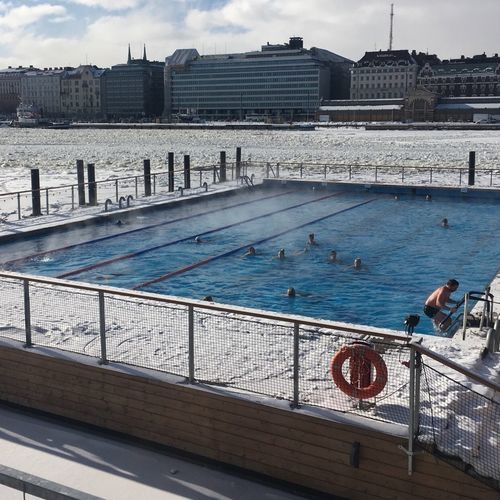 Schwimmbecken mit Auftrieb - Floating - BLUET FLOATING SOLUTIONS - beheizt