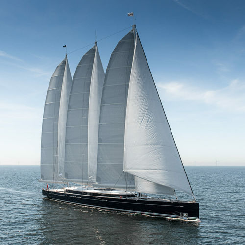 Segel-Superyacht / für Kreuzfahrten - Sea Eagle II - Trimm Design BV - mit offenem Heck / mit 3 Masten