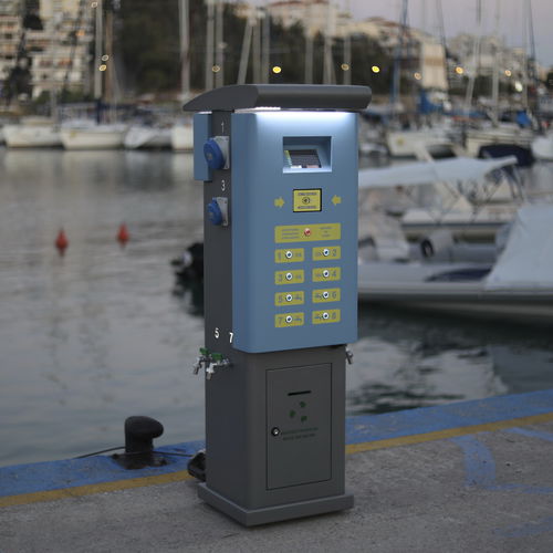 Wasserversorgungssäule - Euripus  - Smartmarinas - Stromversorgung / für Steg / Edelstahl