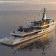 Megayacht für Kreuzfahrten / Versand / Raised Pilothouse / Hybrid