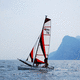 Freizeit-Sportkatamaran / Zweihand / mit Doppeltrapez / asymmetrischer Spinnaker