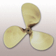 Propeller für Yacht / Fest / Shaft-Drive / 3-Flügel