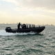 Patrouillenboot Berufsschiff / Außenborder / Aluminium / Festrumpf