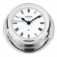 analoge Uhr / Chrom / Messing