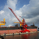 Kran für Schiffe / Hafen / Spitzenausleger / Dreh