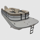 Außenborder-Pontonboot / Open / mit Seitenkonsole / für Angelsport