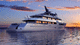 Megayacht für Kreuzfahrten / Raised Pilothouse / Propellerwelle / Stahl