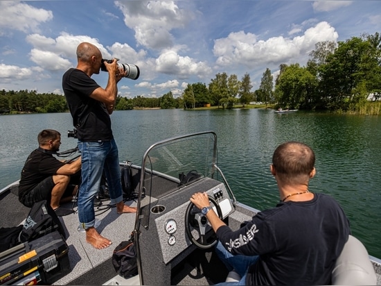 Foto-Shooting auf dem Wasser