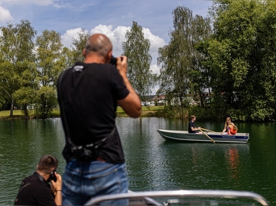 Foto-Shooting auf dem Wasser