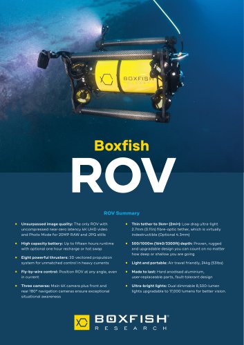 Boxfish ROV Brochure