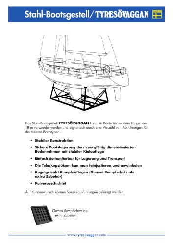 Stahl-Bootsgestell