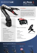 Alpha 5 Robotic Manipulator Arm Datasheet