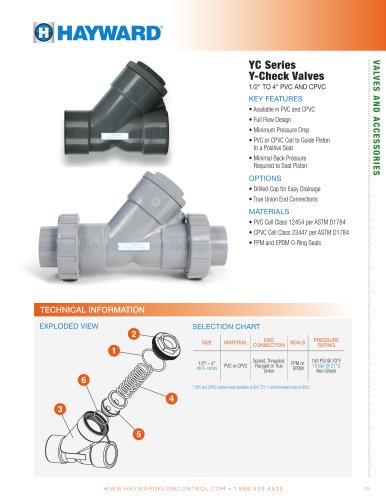 YC Series Y-Check Valves