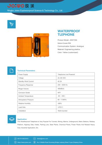 industrial plastic waterproof telephone