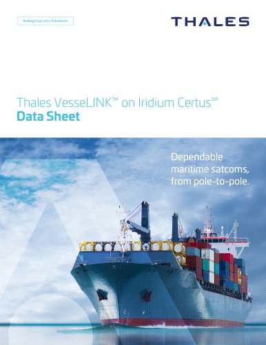 Thales VesseLINK™ on Iridium Certus℠ Data Sheet