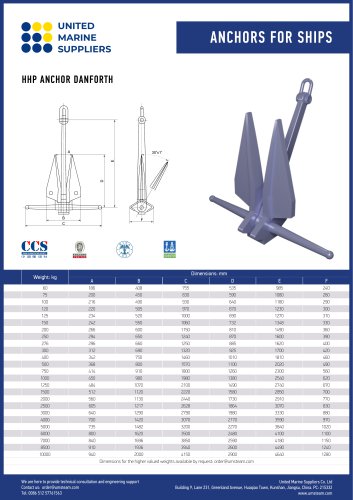 DANFORTH ANCHOR HHP