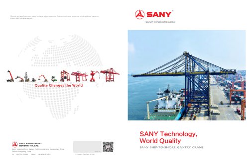 Sany customized container cranes STS4101S