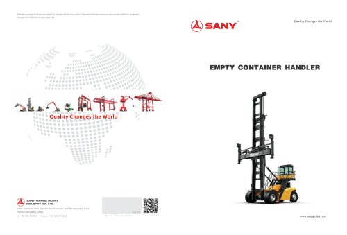 SANY empty container handler SDCY100K9H1-T