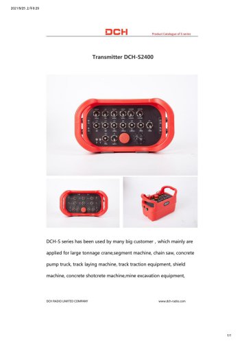 DCH Remote Control S2400