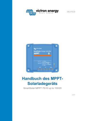 Handbuch des MPPTSolarladeger&auml;ts