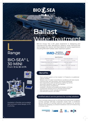 BIO SEA L Mini yacht - Product sheet