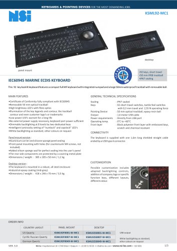 Marine ECDIS Keyboard