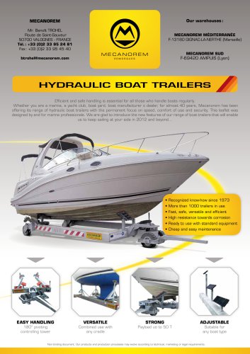 HYDRAULIC BOAT TRAILERS