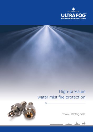 High-pressure water mist fire protection