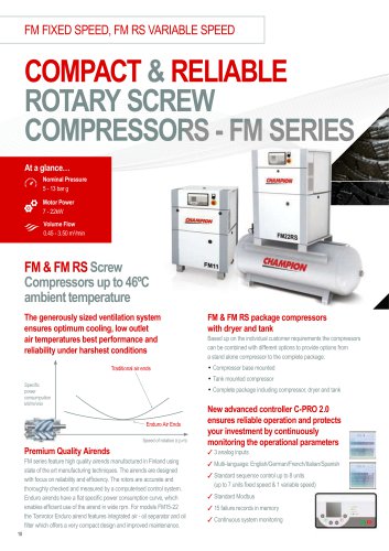 FM FIXED SPEED, FM RS VARIABLE SPEED