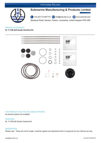 SL 17 A/B Soft Goods Overhaul Kit