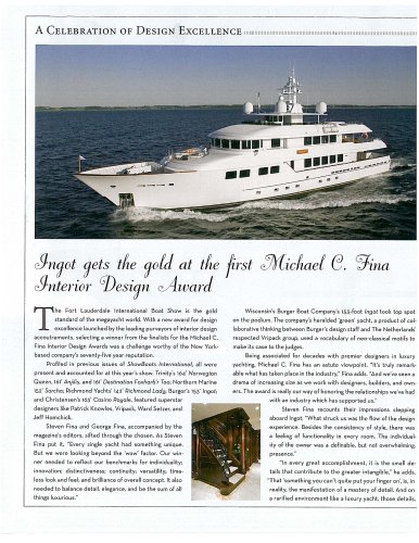 INGOT Receives Michael C Fina Design Award