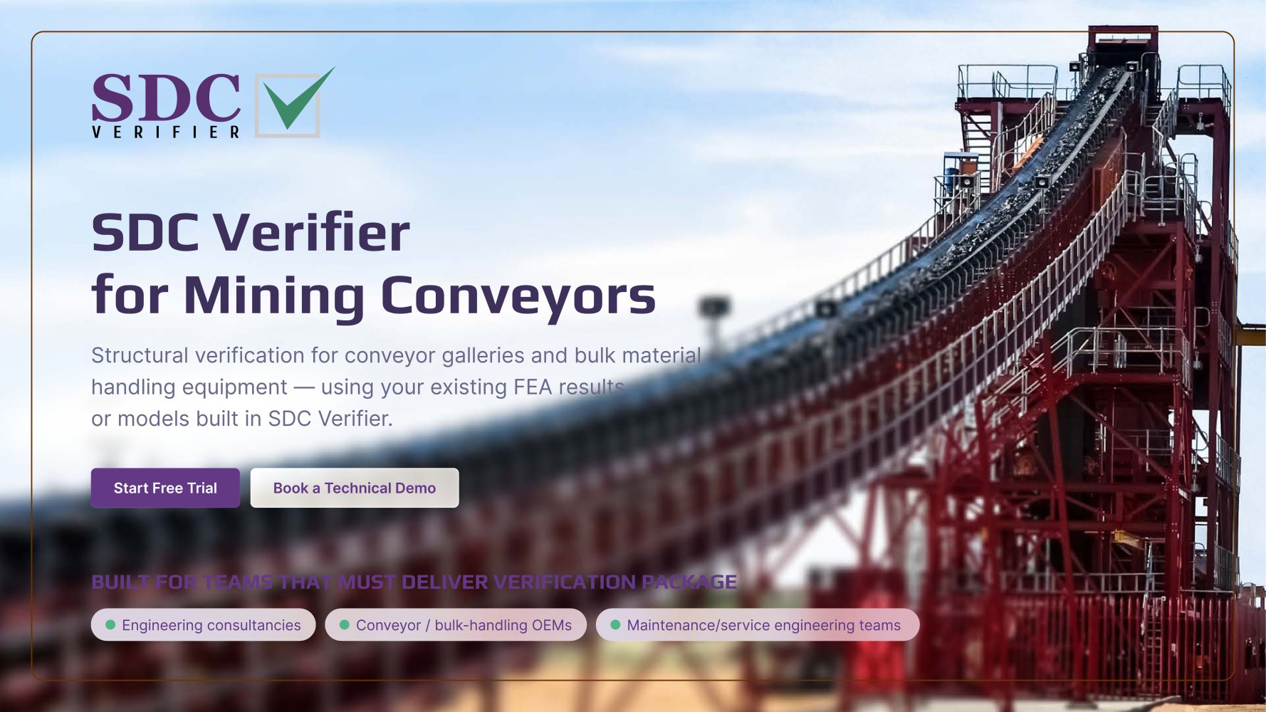 SDC Verifier  for Mining Conveyors - SDC Verifier