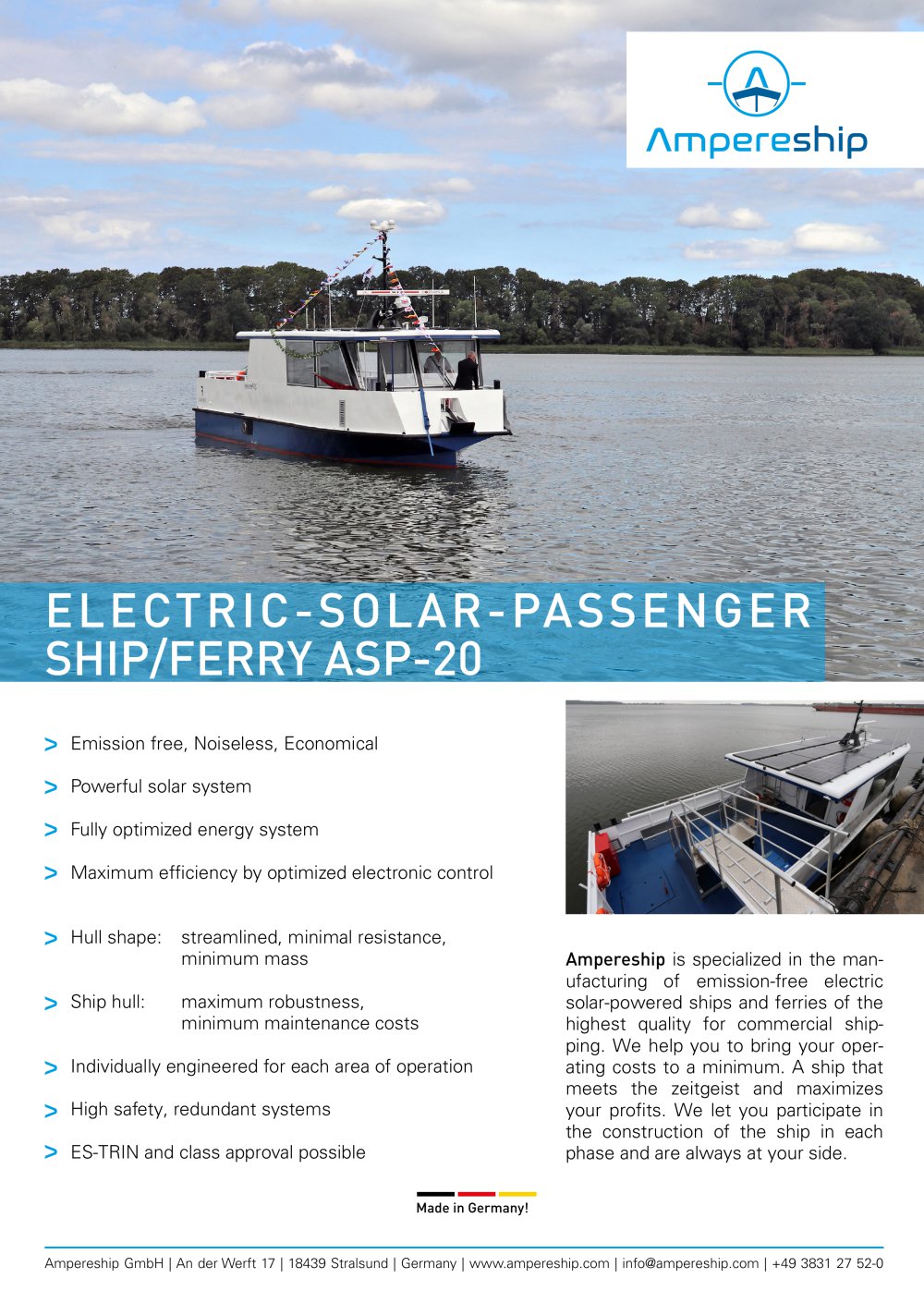 ASP-20 The agile electric ferry - Ampereship GmbH